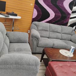 Sofa Loveset Color Grey 
