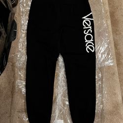 Versace 80s Logo Embroidered Sweat Pant Size Large L Sweatpants Pants 