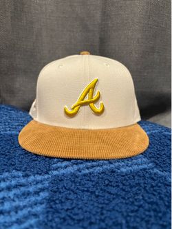 Atlanta Braves Fitted Hat (Corduroy Bill) 7 1/2