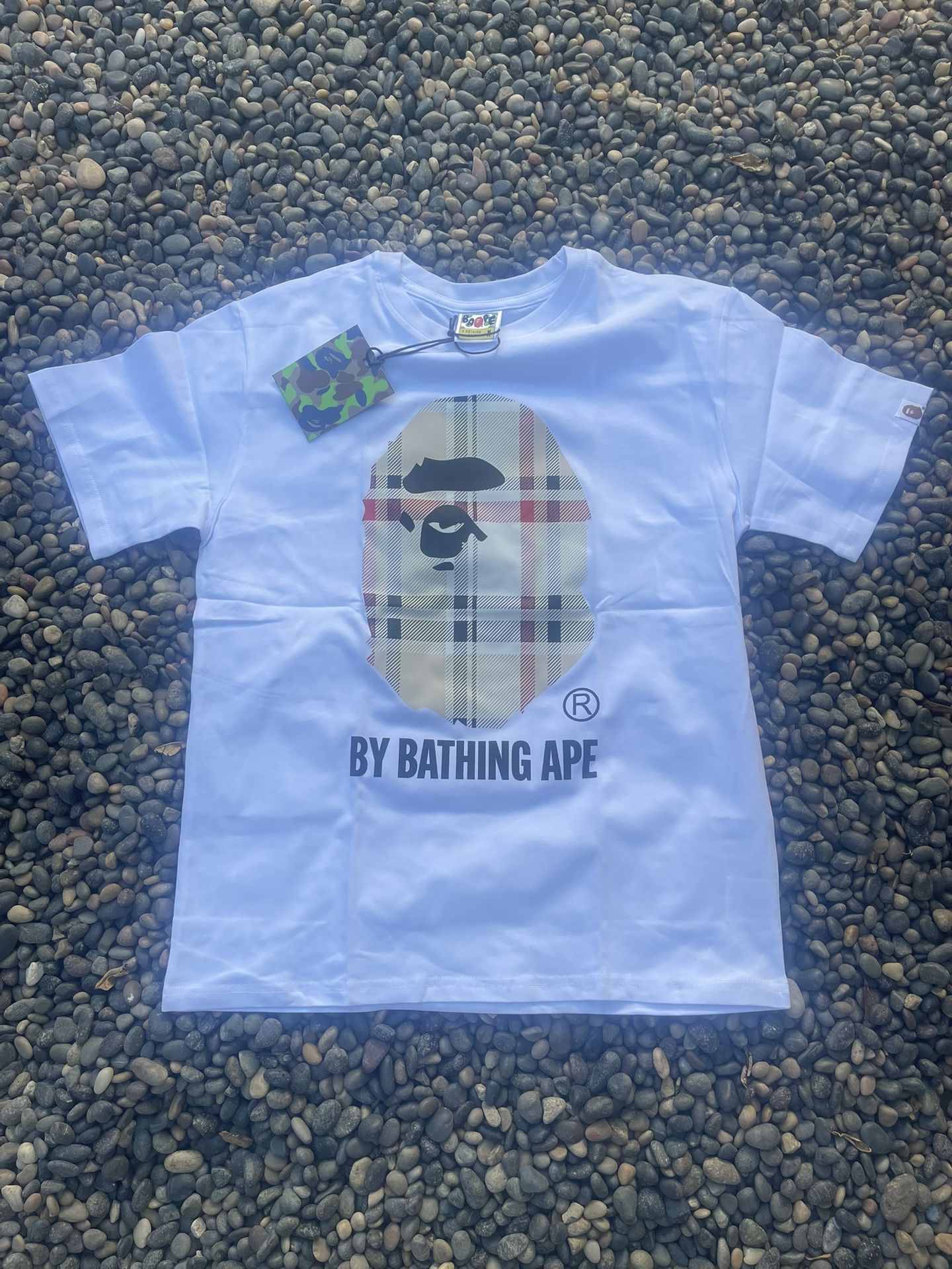 white burberry bape shirt