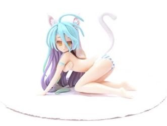 Anime Shiro Figure Statue Jibril/Shiro/Schwi Dola Action Model Statue Girl Figurine