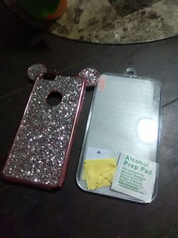 Iphone 6s plus case n glass protector