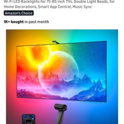 Govee Envisual TV Backlight T2 with Dual Cameras, 16.4ft RGBIC Wi-Fi LED Backlights for 75-85 inch TVs