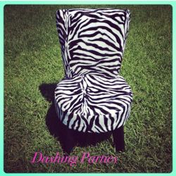 Vanity Chairs For Kids (10 Chairs Zebra And Black)