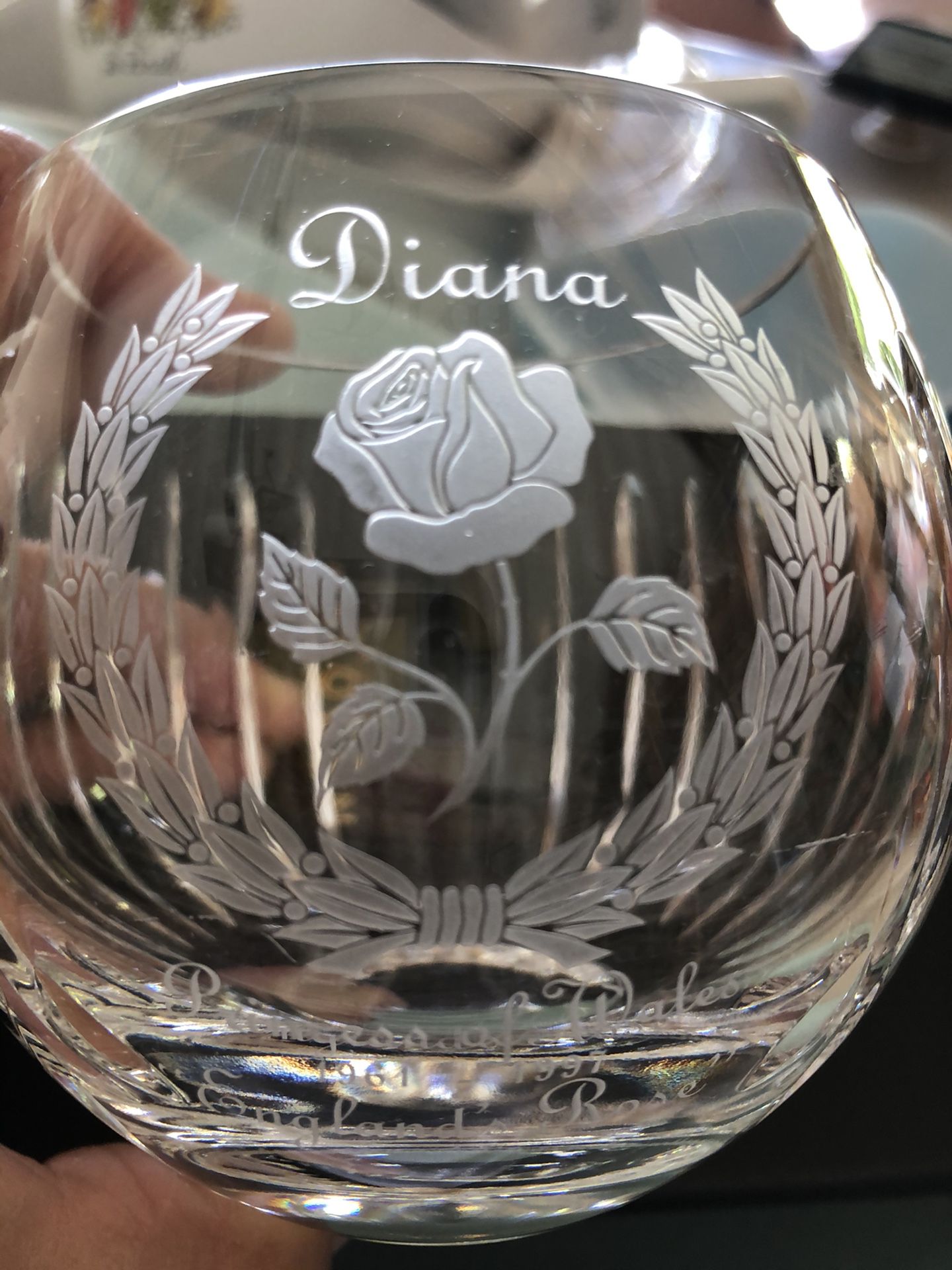 Collectable - Diana England’s Rose Stuart and Waterford 32% Lead Crystal Votive Candle Holder