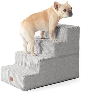 Dog Stairs for Bed 18" H, 4-Step Dog Steps for High Bed, Pet Steps for Small Dogs and Cats