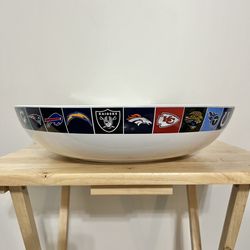 Pottery Barn NFL Football Teams Logo Large Party Serving Chip Bowl Dish 16" x 4"