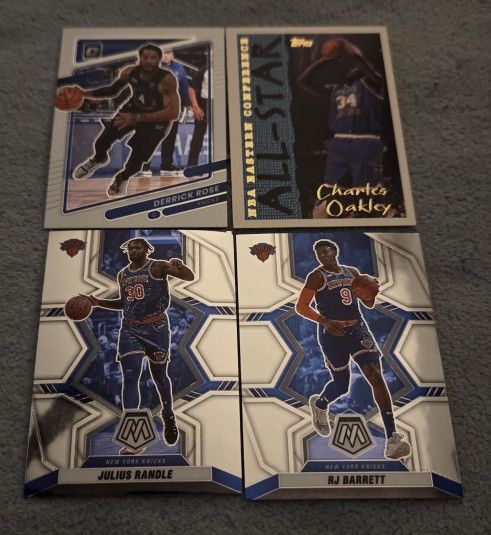 Lot of 4 New York Knicks MBA Basketball Cards