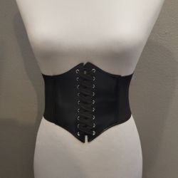 Stretchy Black Laced Up Corset