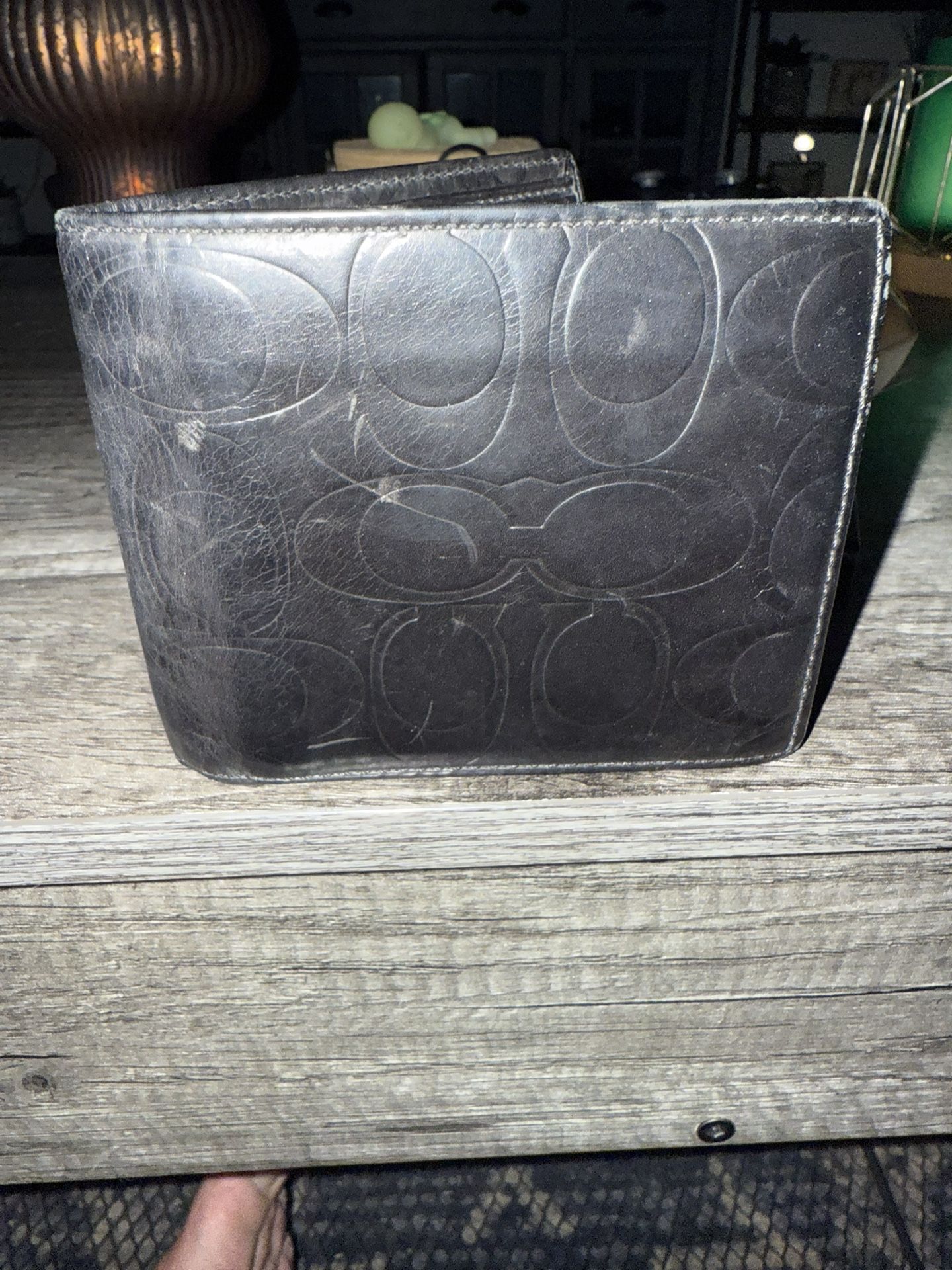 Coach black leather wallet 