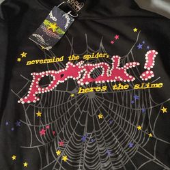 Pink Black Spider Hoodie 