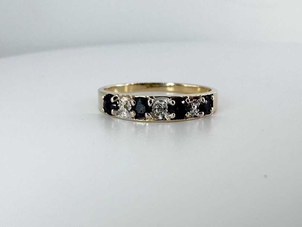 Ladies Black Onyx 10k Yellow Gold Band Ring Size 6.75 11053608
