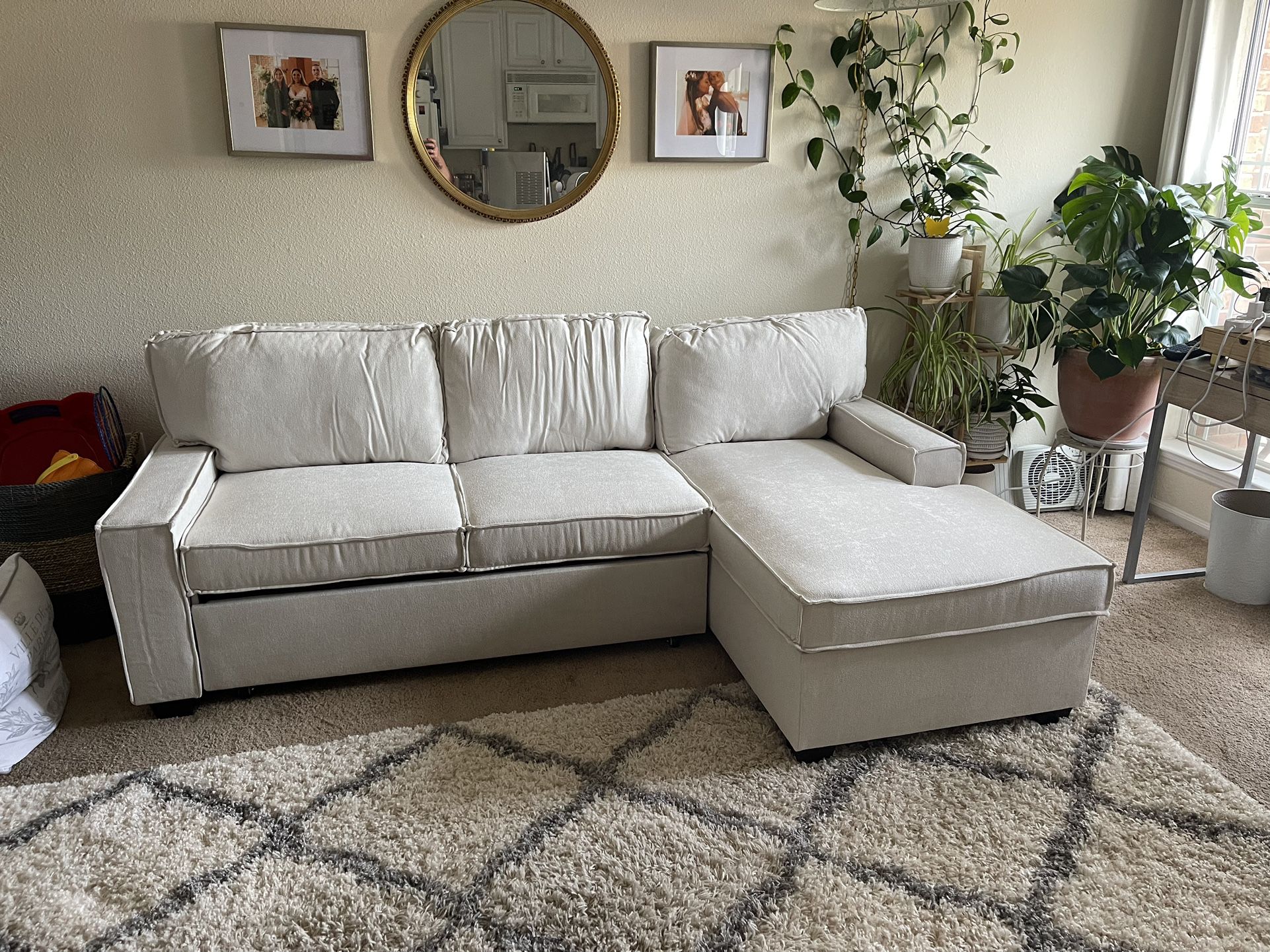 Brand New White Sleeper Sofa