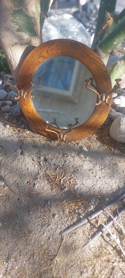 Antique Mirror And Rack