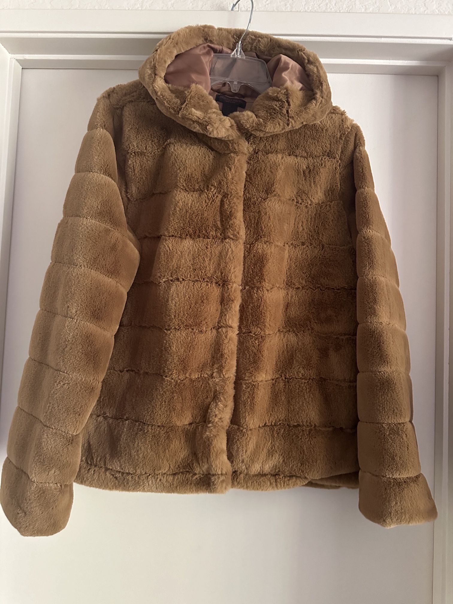 Designer Christian Siriano New York Furry Coat Size Large