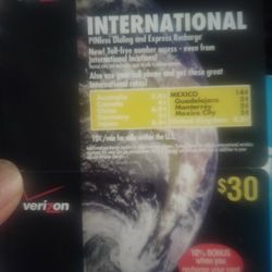  Verizon Calling Cards