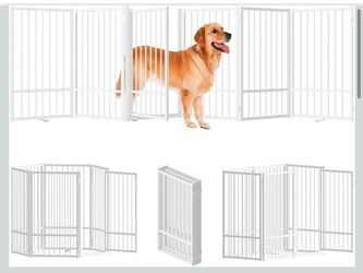 Freestanding Dog Gate with Door