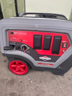 Briggs & Stratton Generador inversor QuietPower Q6500 de 6500 vatios con arranque por cuerda, motor OHV y protección contra CO.