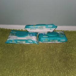 3 Bags 56 Baby Wipes Pampers