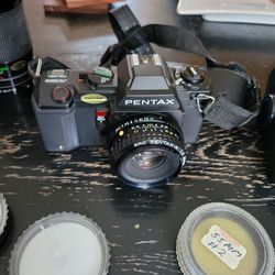 Pentax A3000 35MM Slr Camera And Accessories 