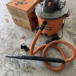 RIDGID 16 Gal. 5 Peak HP Shop Vacuum Wet Dry Vac, Fine Dust Filter, Hose and Accessories 