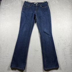 Levi's 515 Boot Cut Jeans Women's Size 6 Blue Denim Dark Wash Cowgirl #2864