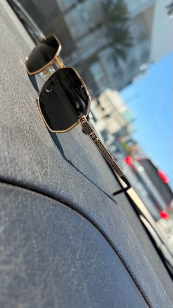 Versace Square Sunglasses Gold Frame