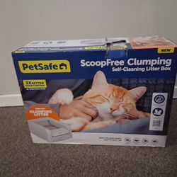 Automatic litterbox Clumping Litter - scoop free Clumping self cleaning **brand new in box*