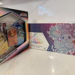 Prismatic SPC Super Premium Collection + Poster Collection Bundle - New/Sealed Pokemon Cards