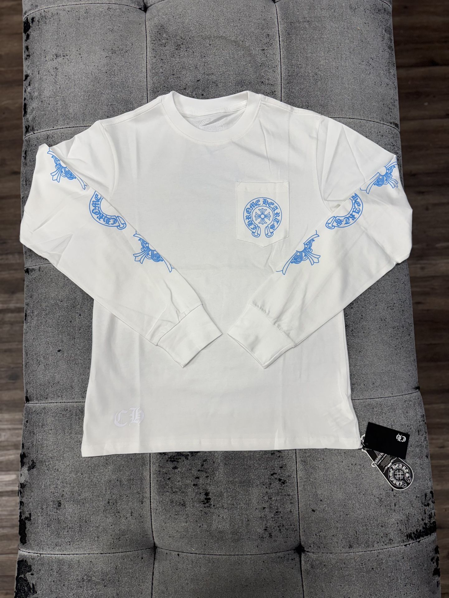 Chrome Hearts Triple Cross White Long Sleeve T Shirt