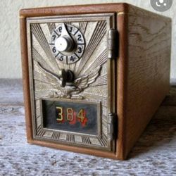 The Wood Bank Is Not Included Only The Combination Lock Vintage Brass Eagle Postal Door