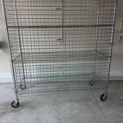 Mobile Chrome Wire Security Cage