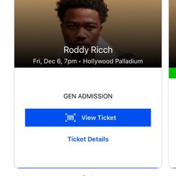 Roddy Ricch Concert 12/6