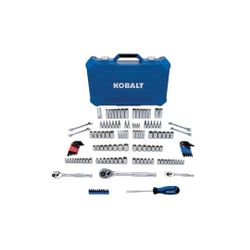 Kobalt 154pcs Standard (SAE) and Metric Mechanical Tool Set with Hard Case - New 