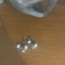 Very Nice, White Sterling Silver Earrings