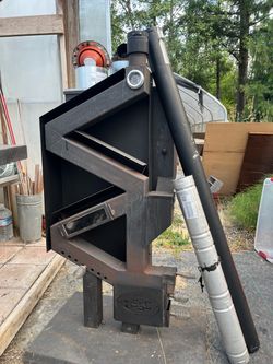 Wood burning pellet stove