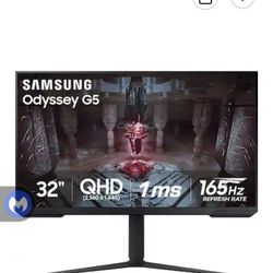 Samsung - Odyssey G51C 32" QHD FreeSync Premium Gaming Monitor with HDR10 (DisplayPort, HDMI) - Black