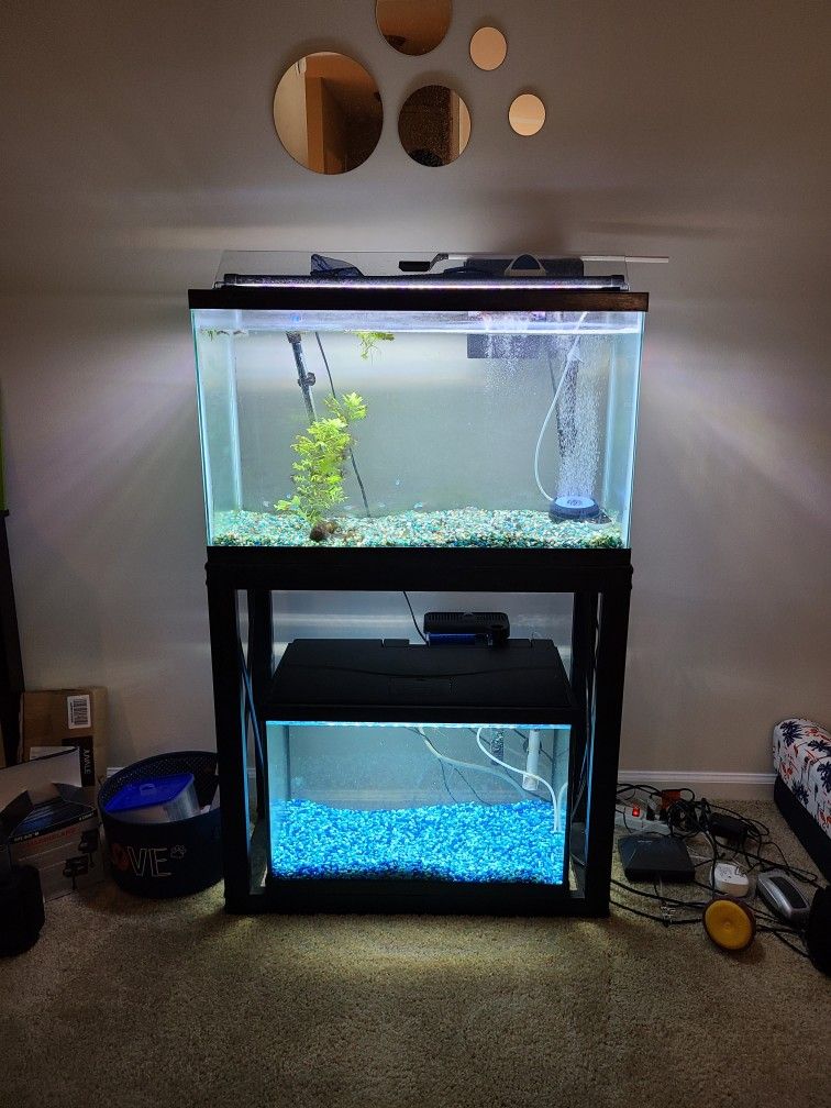 30 Over 20 Gallons Fish Tank With Stand 