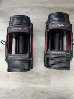 Powerblock dumbbells & adjustable weight bench 5-70 lbs each Originally paid $719