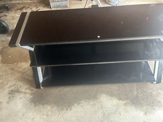 Glass Tv Stand (no Damages)!