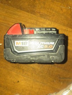 M18 RED LITHIUM-ION XC 5.0 MILWAUKEE BATTERY