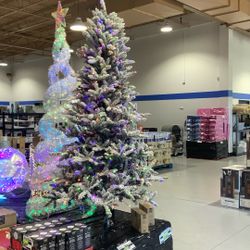 White Snowed Christmas Tree 