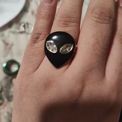 Alien Black Ring Size 9 