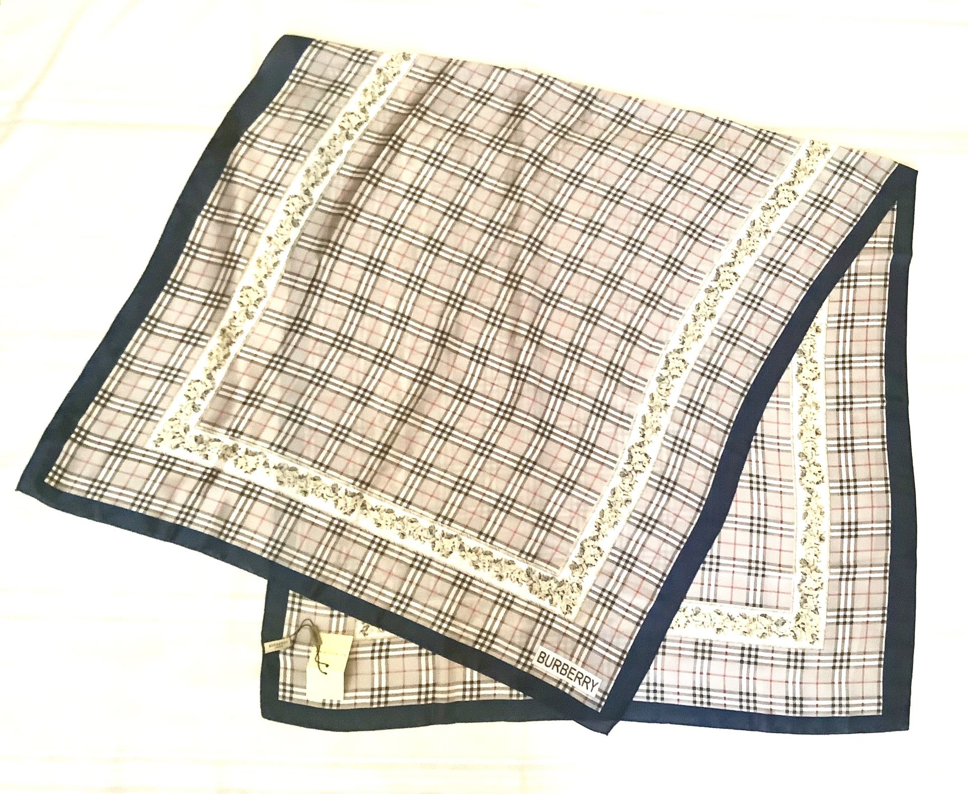 “Burberry” Rectangular 100% Silk Shawl/Scarf