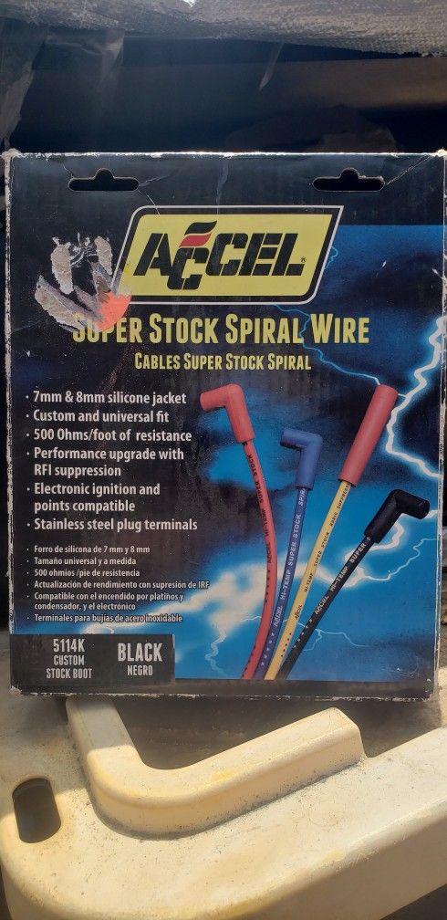Super Stock Spiral Wire Spark Plug Wires For Chevy GMC V8