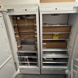 GE Monogram 66 Inch Refrigerator And Freezer Panel Ready Columns New Open Box