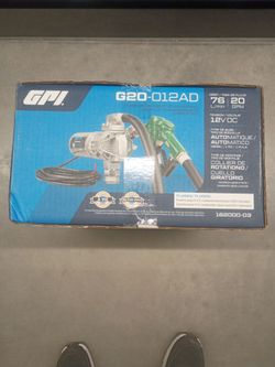 GPI 20 GPM 12 V FUEL TRANSFER PUMP, DIESEL NOZZLE