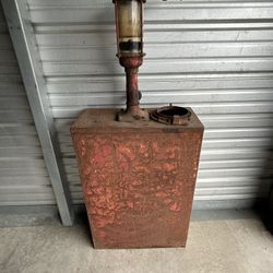Antique Oil Lube Tank Glass 