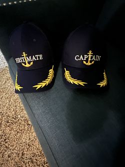 First Mate And Captain Baseball Hats 