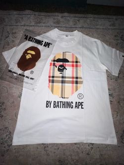 A Bathing Ape BAPE Plaid Ape Head T-Shirt Size M